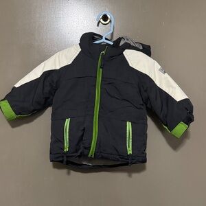 The Children's Place Black and Green Puffer Jacket